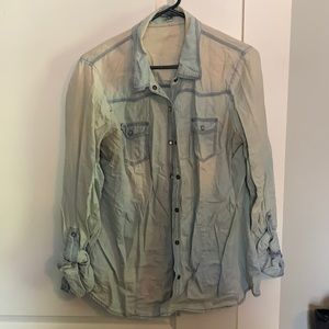 Snap denim shirt